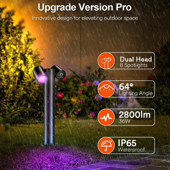 NIB - Lumary Smart RGBAI Pathway Lights Pro (4Pack) - Picture 2 of 11